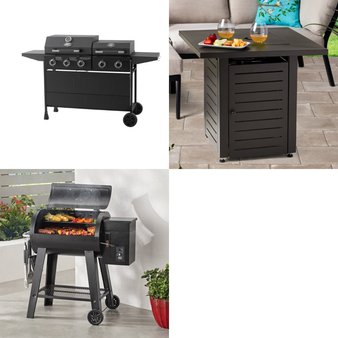 CLEARANCE! Pallet – 3 Pcs – Grills & Outdoor Cooking, Fireplaces – Customer Returns – Expert Grill, Mainstays