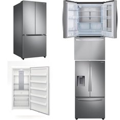 4 Pcs - Refrigerators - New - Samsung, Frigidaire, LG