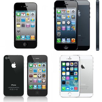 Clearance! 4 Pcs – Apple iPhones – Refurbished (GRADE A, GRADE B, GRADE C – Unlocked) – Models: MC321LL/A, MC318LL/A, MD650LL/A, ME372LL/A – Smartphones