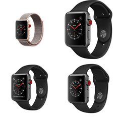 5 Pcs - Apple Watch - Series 3 - 42MM - Cell - Refurbished (GRADE D) - Models: MQK72LL/A, MTGT2LL/A, MQK22LL/A, NQK62LL/A