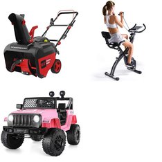 Pallet - 3 Pcs - Vehicles, Exercise & Fitness, Snow Removal - Customer Returns - Funcid, MaxKare, PowerSmart