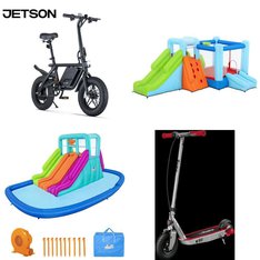 Pallet - 11 Pcs - Powered, Outdoor Play, Lenses, Vehicles, Trains & RC - Customer Returns - Razor Power Core, Bounceland, National Geographic, New Bright