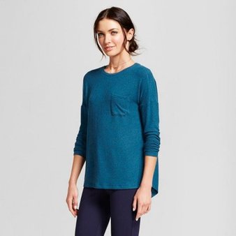 180 Pcs – A New Day Womens Cozy Knit Long Sleeve Top Small, Teal – New – Retail Ready
