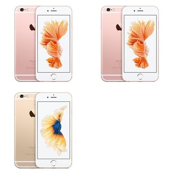 7 Pcs – Apple iPhone 6S – Refurbished (GRADE A – Unlocked) – Models: 3A511LL/A, 3A510LL/A, MKR22LL/A
