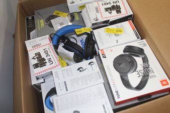 1 Parcel Box – 31 Pcs – Over Ear Headphones – OPEN BOX UNTESTED RETURNS – Walmart