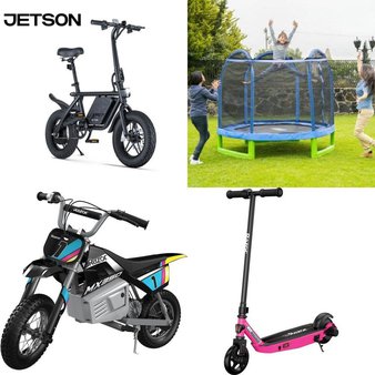 Pallet – 9 Pcs – Powered, Vehicles, Trains & RC, Cycling & Bicycles, Vehicles – Customer Returns – Razor, Jetson, Razor Power Core, New Bright