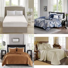 Pallet - 26 Pcs - Sheets, Covers and Toppers - Mixed Conditions - Private Label Home Goods, Home Weavers, Madison Park, Historic Charleston
