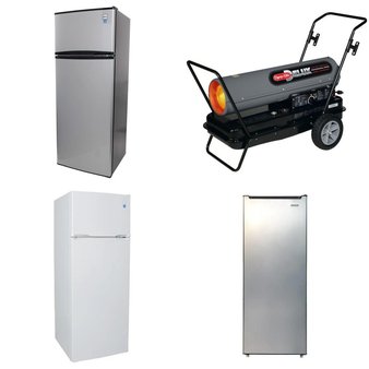 Flash Sale! 3 Pallets – 16 Pcs – Refrigerators, Bar Refrigerators & Water Coolers, Freezers, Heaters – Overstock – Frigidaire, Avanti
