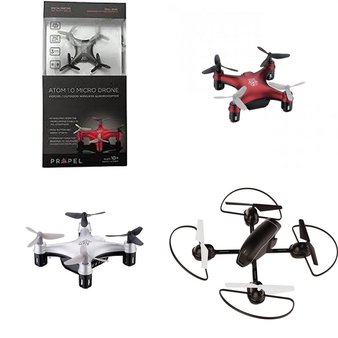 Pallet – 343 Pcs – Drones & Quadcopters Vehicles, Accessories, Other, Over Ear Headphones – Customer Returns – Propel, Onn, Propel Maximum, GE