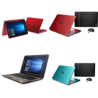 11 Pcs – Laptop Computers – Refurbished (GRADE B – No Battery) – HP, Asus, DELL, ACER