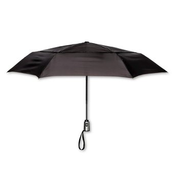 100 Pcs – ShedRain Auto Open/Close Air Vent Compact Umbrella – Black – New – Retail Ready