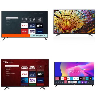 1 Pallet – 8 Pcs – TVs – Tested Not Working (Cracked Display) – onn., RCA, TCL, LG