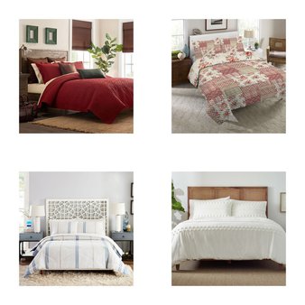 CLEARANCE! 3 Pallets – 347 Pcs – Curtains & Window Coverings, Sheets, Pillowcases & Bed Skirts, Bedding Sets, Blankets, Throws & Quilts – Mixed Conditions – Eclipse, Fieldcrest, Madison Park, Elrene Home Fashions