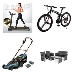 Pallet - 8 Pcs - Unsorted, Mowers, Exercise & Fitness, Cycling & Bicycles - Customer Returns - SENIX, UREVO, Zimtown, Costway