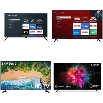 12 Pcs – LED/LCD TVs – Refurbished (GRADE A, GRADE B) – Samsung, VIZIO, Onn, TCL