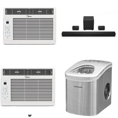 Pallet - 24 Pcs - Fans, Microwaves, Food Processors, Blenders, Mixers & Ice Cream Makers, Air Conditioners - Damaged / Missing Parts / Tested NOT WORKING - Hamilton Beach, Lasko, Midea, Coleman