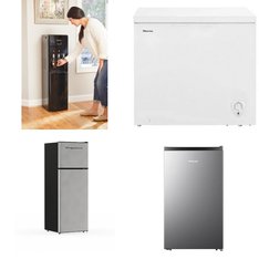 Pallet - 6 Pcs - Bar Refrigerators & Water Coolers, Freezers, Refrigerators - Customer Returns - Primo, HISENSE, Frigidaire