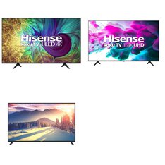 50 Pcs - LED/LCD TVs - Refurbished (GRADE A) - HISENSE, RCA