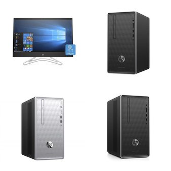 5 Pcs – Desktops, All In One Computers – Refurbished (GRADE A, GRADE C – No Power Adapter) – HP