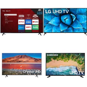 18 Pcs – LED/LCD TVs – Refurbished (GRADE A, GRADE B) – Samsung, VIZIO, TCL, Onn