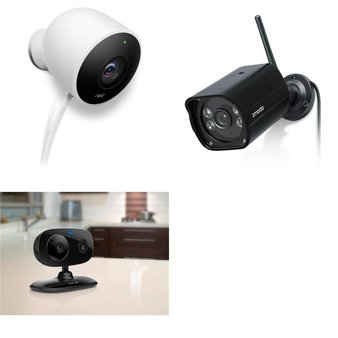 5 Pcs – Security Cameras & Surveillance Systems – Tested Not Working – Nest, Motorola, Zmodo