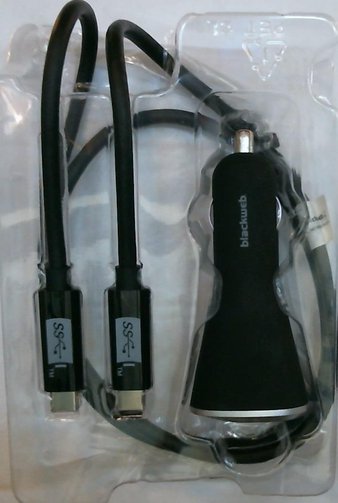 296 Pcs – Blackweb BWA17WI014 5.4A Car Charger with USB C Cable & USB-C/USB-A ports – Like New, Open Box Like New, Used, New Damaged Box – Retail Ready