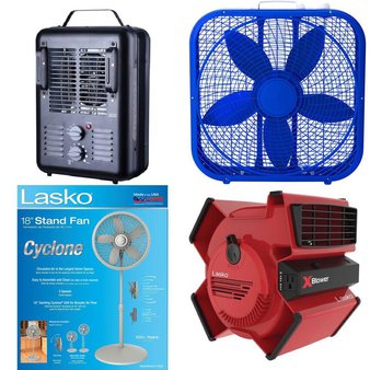 Pallet – 36 Pcs – Fans, Heaters – Customer Returns – Lasko, Utility, Honeywell, Holmes