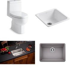 Pallet – 19 Pcs – Kitchen & Bath Fixtures, Hardware – Customer Returns – Kohler, Toto, Lincoln, Saniflo