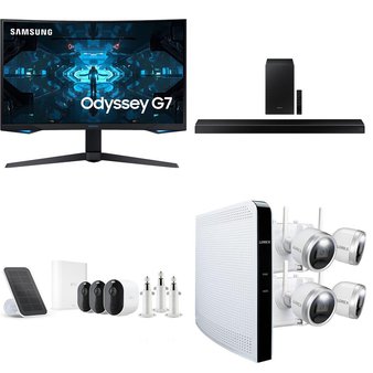 Pallet – 42 Pcs – Monitors, Speakers, Security & Surveillance, Powered – Damaged / Missing Parts / Tested NOT WORKING – Samsung, MSI, Night Owl, Jetson