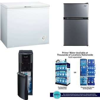 Pallet – 8 Pcs – Bar Refrigerators & Water Coolers, Freezers, Refrigerators – Customer Returns – Primo Water, Midea, Primo International, Arctic King