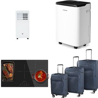 Pallet – 14 Pcs – Luggage, Humidifiers / De-Humidifiers, Safes, Kitchen & Dining – Customer Returns – Cantor, Travelhouse, Bigfeliz, Singlehomie