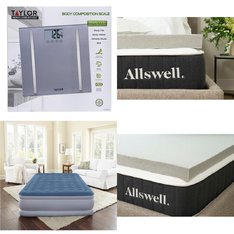 CLEARANCE! 1 Pallet - 54 Pcs - Home Health Care, Covers, Mattress Pads & Toppers, Sheets, Pillowcases & Bed Skirts - Customer Returns - Taylor, Beautyrest, Allswell, Marvel