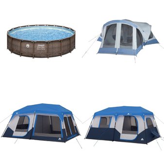 6 Pallets – 107 Pcs – Camping & Hiking, Pools & Water Fun, Unsorted – Customer Returns – Ozark Trail, Coleman, Igloo, Lifetime