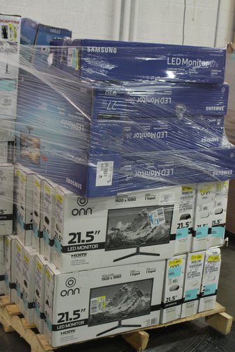 Pallet – 43 Pcs – Computer Monitors – Customer Returns – Onn, Samsung