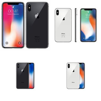 6 Pcs – Apple iPhone X – Refurbished (GRADE B – Unlocked) – Models: MQA52LL/A, MQA62LL/A – TF, MQA62LL/A, MQA82LL/A