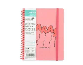 29 Pcs – Yoobi 2018-19 Academic Planner 6″ x 7.5″ Pink Yaaas – Like New, New – Retail Ready