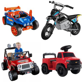 Pallet – 4 Pcs – Vehicles – Customer Returns – Mattel, Huffy, Power Wheels, Razor