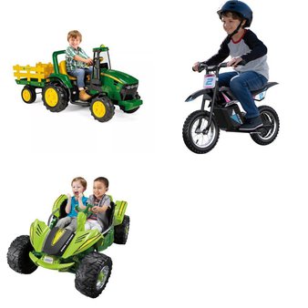 Pallet – 3 Pcs – Vehicles – Customer Returns – Fisher-Price, John Deere, Razor