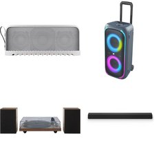 Pallet - 16 Pcs - Speakers, Portable Speakers, CD Players, Turntables - Customer Returns - onn., Philips, CROSLEY , Jabra