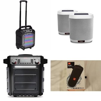 28 Pcs – Headphones & Portable Speakers – Refurbished (GRADE C) – JBL, Atomi, ION Audio, Anker