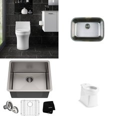 Pallet - 16 Pcs - Kitchen & Bath Fixtures, Hardware - Customer Returns - Kohler, Flushmate, TOTO USA, DAYTON (BRAND OF ELKAY)