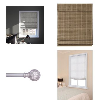 Pallet – 57 Pcs – Decor, Curtains & Window Coverings – Mixed Conditions – Private Label Home Goods, Kenney, Home Basics, Eclipse