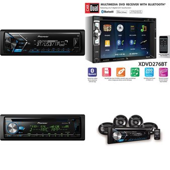 10 Pcs – Car Stereos, Amps & Accessories – Refurbished (GRADE C) – Pioneer, Dual, Dual Electronics, Sony