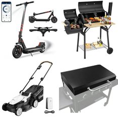 Pallet - 9 Pcs - Grills & Outdoor Cooking, Unsorted, Trimmers & Edgers, Mowers - Customer Returns - SEGMART, Tanbaby, Hinged, LiTHELi