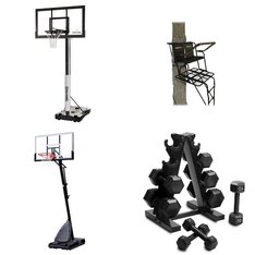 Pallet - 8 Pcs - Exercise & Fitness, Outdoor Sports - Customer Returns - CAP Barbell, Muddy, Spalding, Stamina