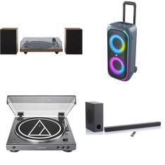 Pallet - 22 Pcs - Speakers, Portable Speakers, Accessories, CD Players, Turntables - Customer Returns - onn., Onn, Audio-Technica, CROSLEY