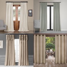 CLEARANCE! Pallet - 268 Pcs - Curtains & Window Coverings, Earrings - Mixed Conditions - Private Label Home Goods, Sun Zero, Eclipse, Exclusive Fabrics & Furnishing