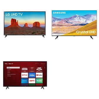 5 Pcs – LED/LCD TVs – Refurbished (GRADE A, GRADE B) – LG, TCL, Samsung