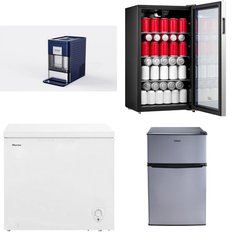 Pallet - 9 Pcs - Bar Refrigerators & Water Coolers, Freezers, Ice Makers, Refrigerators - Customer Returns - HISENSE, Frigidaire, Arctic King, Thomson
