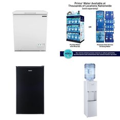 Pallet - 10 Pcs - Bar Refrigerators & Water Coolers, Refrigerators, Freezers, Heaters - Customer Returns - Primo International, Galanz, Frigidaire, Lasko